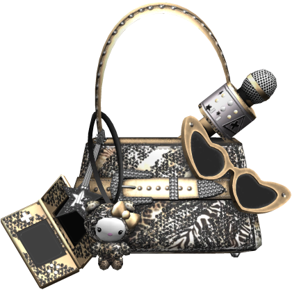 Gold Glam Gyaru Popstar Bag - in Zebra Print thumbnail
