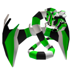 Erythia's Neon Green Striped Dragon