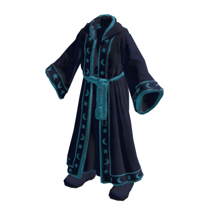Royal Blue and Cyan Wizard Robe