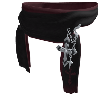 Gothic Cross Charm Skinny Scarf