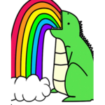 The rainbow Dino Army