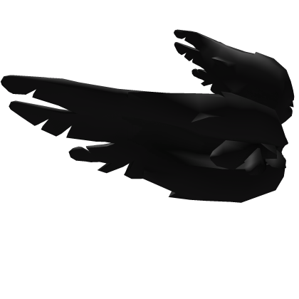 Fluffy Angel Head Ear Wings (Black) Roblox item