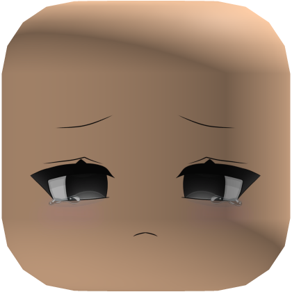 Upset Crying Chibi Face (White) Roblox item