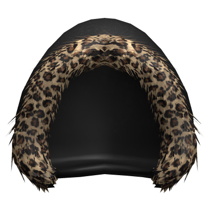 Leopard Fur Lined Winter Hood