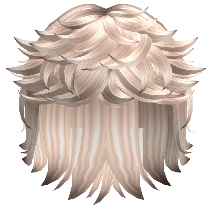 Fluffy Layered Messy Cool Boy Hair (Platinum)  Roblox item