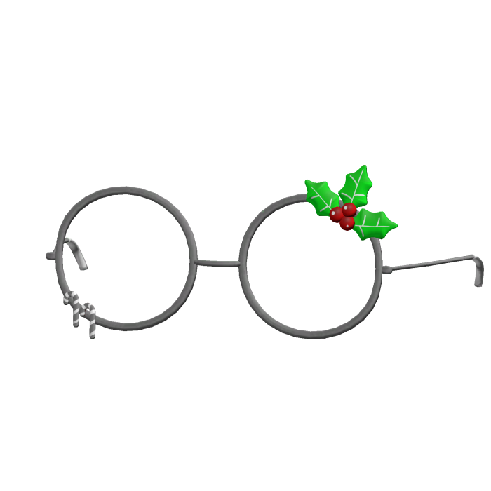 gray christmas glasses