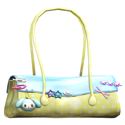 Cute Yellow & Green Jelly Bag Polka Dots & Charms 