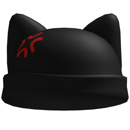 Angry Cat black Beanie