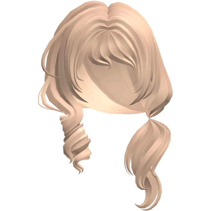 Soft Swirly Curled Side Ponytail (Blonde)