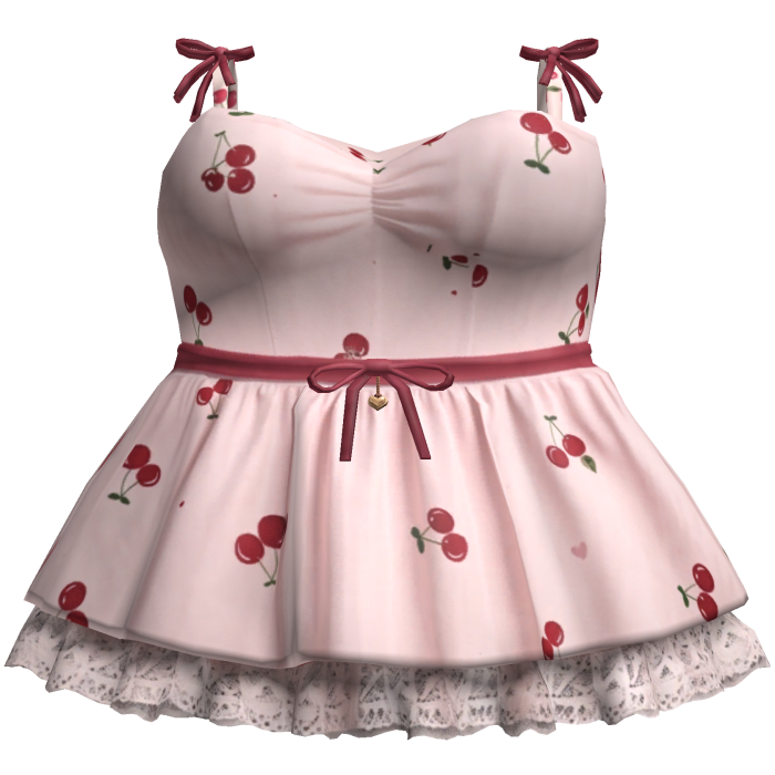 Cherry Ribbon Mini Dress