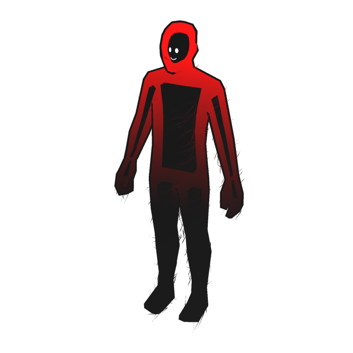 Red Gradient Cartoony Outline Aura