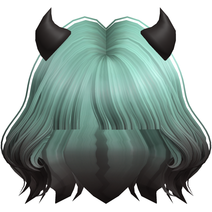 Monster Girl Chibi Anime (Teal & Black) 