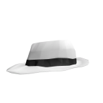 White Luxury Banded Fedora
