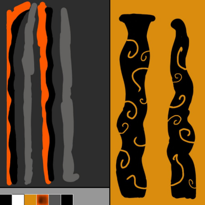 Wavey lines but is actually for a blade texture