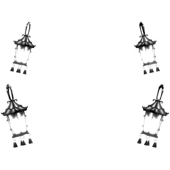 Glowing Halloween witch Lanterns - White emissive