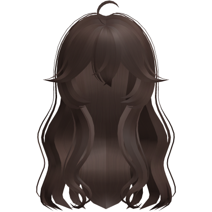 brown long wavy wispy cute shoujo hair