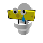 1/1 Sponge Kubrick in Toilet - fail