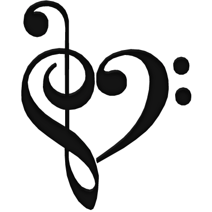 ୨୧ sweet piano music note hair clip black Roblox item