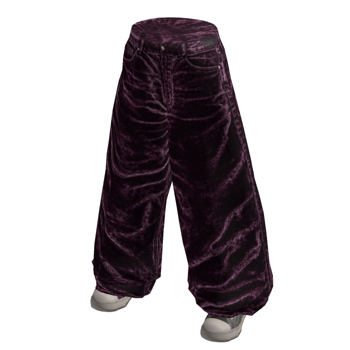 Plum Crushed Velvet Pants