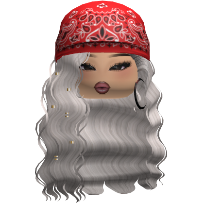 Crimped Waves W/ Boho Bandana Silver V4 Roblox item