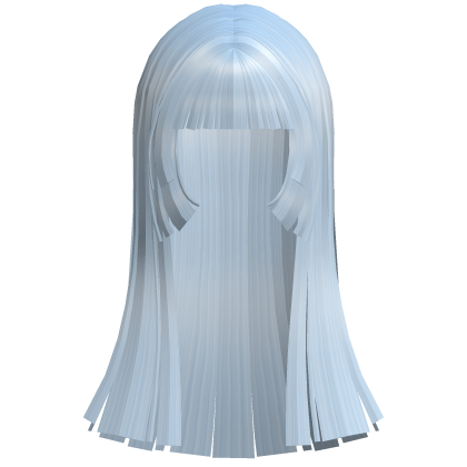 cute shoujo doll long hime cut in pastel soft blue Roblox item