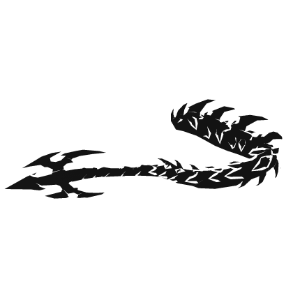 Cartoony White Void Dragon Tail