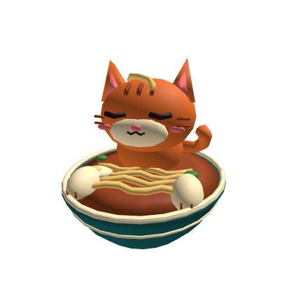 No Thoughts Noodle Cat