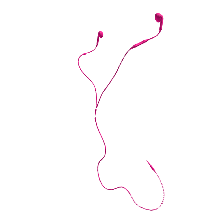Color Changing Earbuds! hot pink/Neon cyan