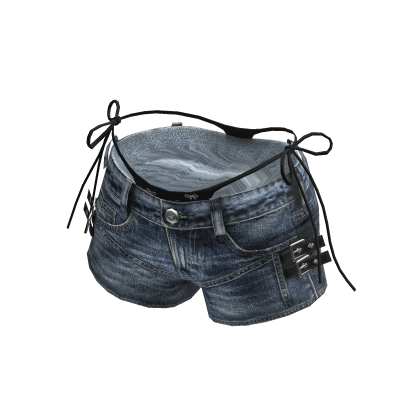 💗Y2K VINTAGE LAYERED SHORTS_LIGHT BLUE thumbnail