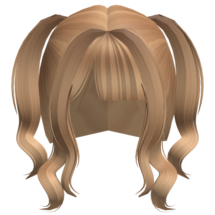 𖹭 cute twirly dollete pigtails in caramel