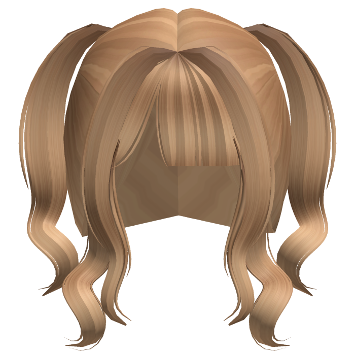 𖹭 cute twirly dollete pigtails in caramel