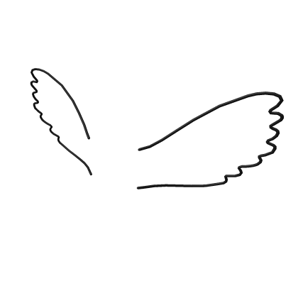 Doodle Angel Wings (Black)