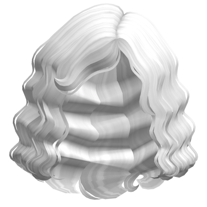 Short Cute Lush Curly Bob Hair (White) Roblox item