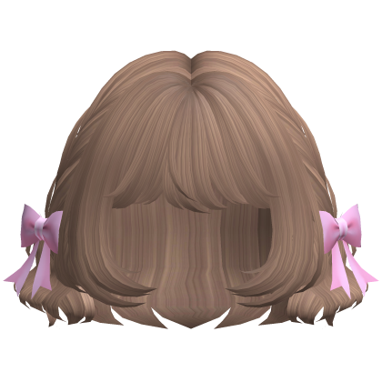 Milktea Cute Hair w Bow Roblox item