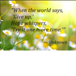 The kindness and encouragement group
