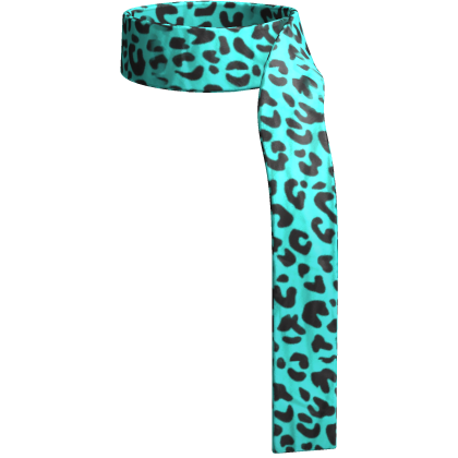 scarf scene leopard cyan Roblox item