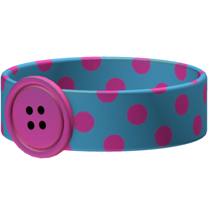 Polka Dot Button Choker [Pink & Blue] Roblox item