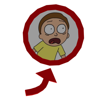 Morty Red Circle Pointed Meme Roblox item