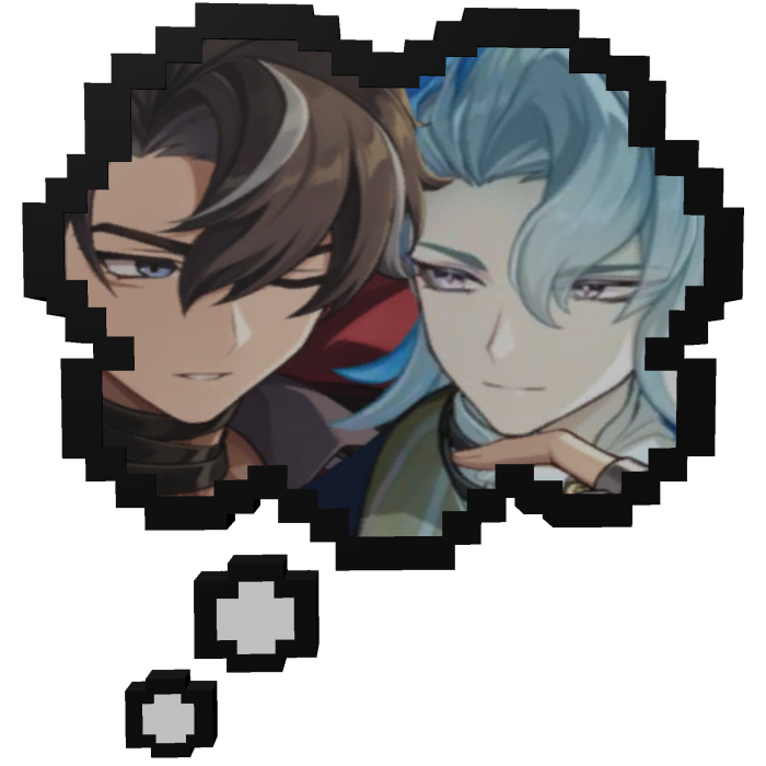 Wriothesley & Neuvillete Genshin | Thinking Bubble