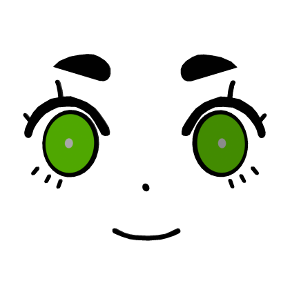 3D Cute Small Smile Face - Green Roblox item