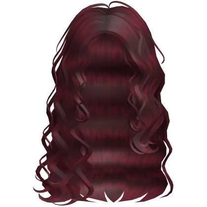 ♡ Curly Fashionable Girly Waves (Cherry Red)  Roblox item