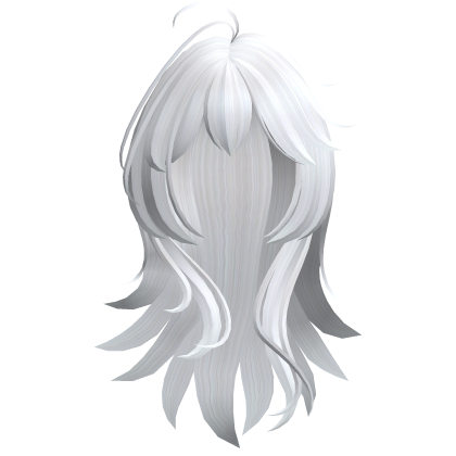 Anime Long Layered Hair w/ Wispy Bangs (White)
