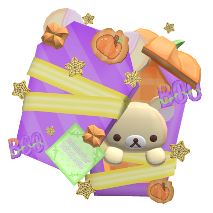halloween kawaii pumpkin white bear purple coffin Roblox item
