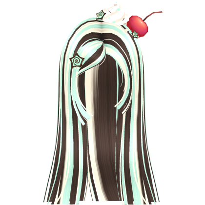 Glowy Cherry Cream Long Hime Cut (Mint Choco) Roblox item