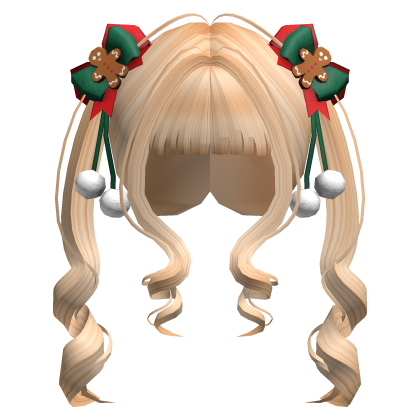 Christmas Bow Blonde Y2K Pigtails Roblox item