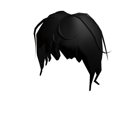 Black Messy Wolf Cut Hair