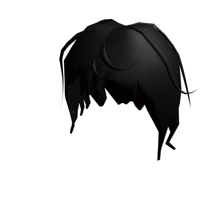 Black Messy Wolf Cut Hair