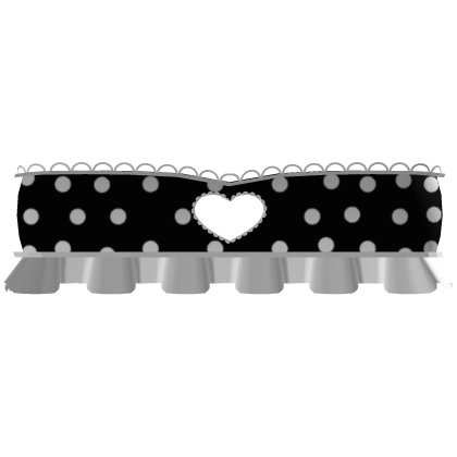 ♡ : black and white polka dot heart top