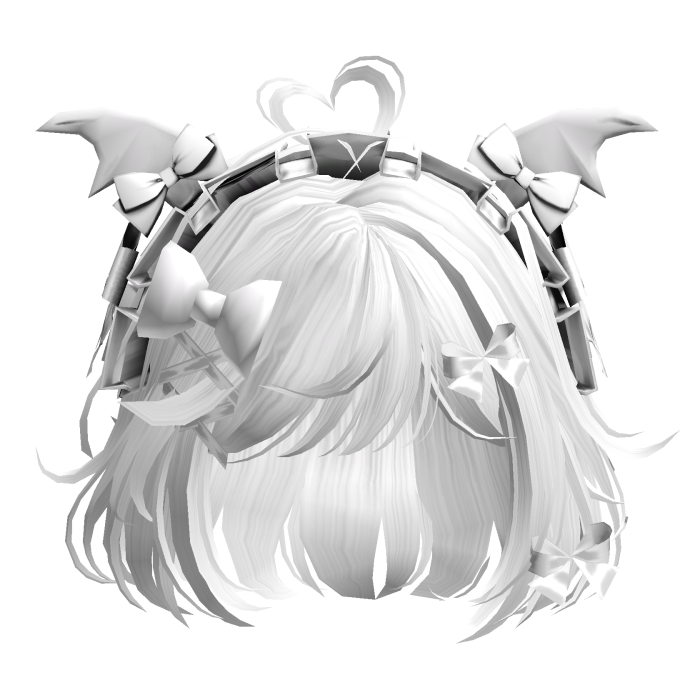 Goth Bob w/Maid Headband (White)