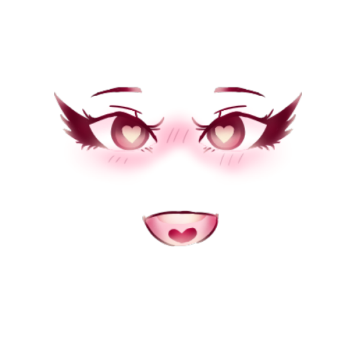 Kawaii heart face Roblox decal